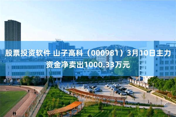 股票投资软件 山子高科（000981）3月10日主力资金净卖出1000.33万元