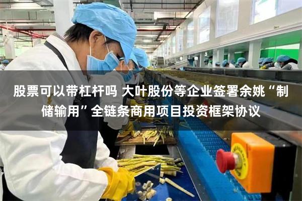 股票可以带杠杆吗 大叶股份等企业签署余姚“制储输用”全链条商用项目投资框架协议